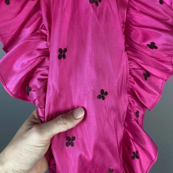 NWT Ulla Johnson Falaise Barbiecore Pink Mini Dress Size 2 Silk Blend - Picture 9 of 15